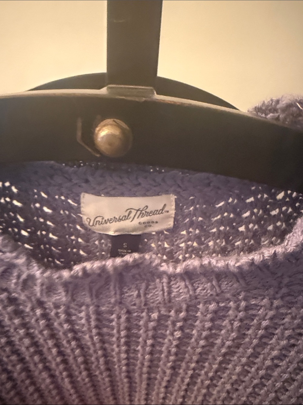 Dusty blue Crochet Knit Women's Sweater with Granny by Square Accents - Picture 4 of 5